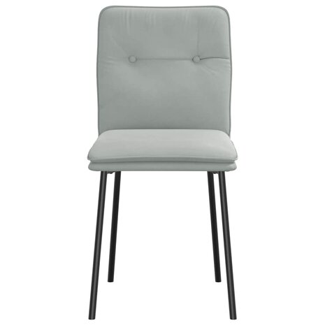 Eetkamerstoelen 2 st fluweel lichtgrijs 4