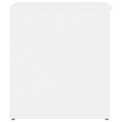 Opbergkist 84x42x46 cm bewerkt hout hoogglans wit 5