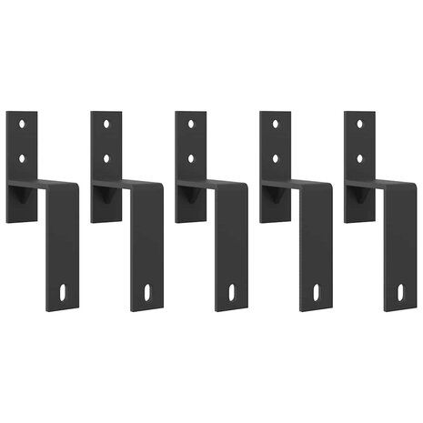 Doos met onderdelen voor schuifdeur 213,5 cm staal zwart 4