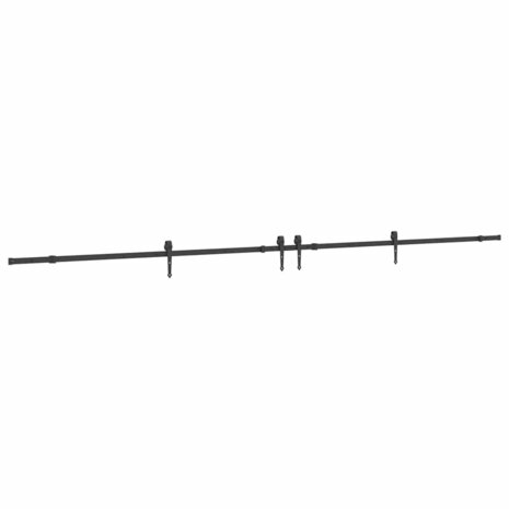Doos met onderdelen voor schuifdeur 427 cm staal zwart 2