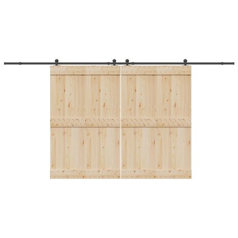 Doos met onderdelen voor schuifdeur 427 cm staal zwart 1