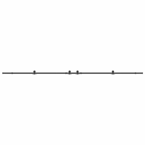 Doos met onderdelen voor schuifdeur 427 cm staal zwart 4
