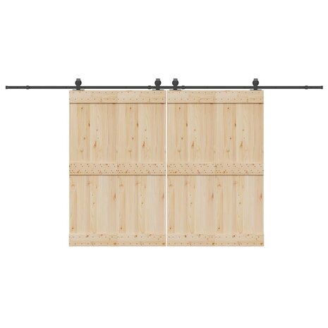 Doos met onderdelen voor schuifdeur 427 cm staal zwart 1