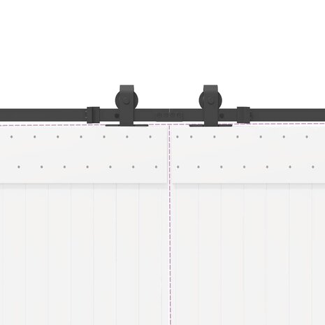 Doos met onderdelen voor schuifdeur 427 cm staal zwart 9