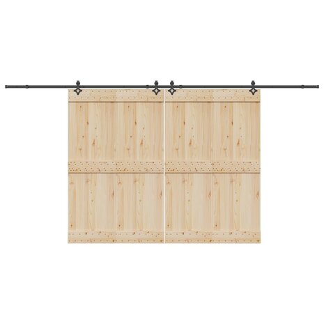 Doos met onderdelen voor schuifdeur 427 cm staal zwart 1