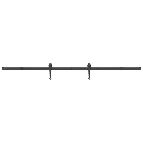 Doos met onderdelen voor schuifdeur 213,5 cm staal zwart 4
