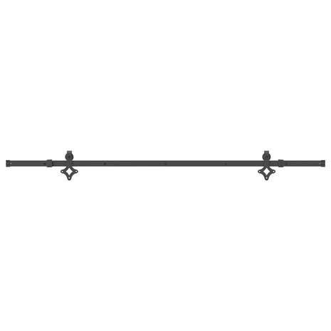 Doos met onderdelen voor schuifdeur 213,5 cm staal zwart 4