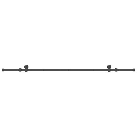 Doos met onderdelen voor schuifdeur 213,5 cm staal zwart 4