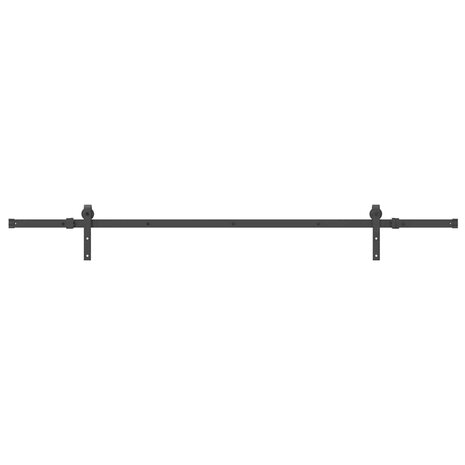 Doos met onderdelen voor schuifdeur 213,5 cm staal zwart 4
