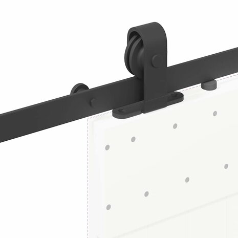 Doos met onderdelen voor schuifdeur 213 cm staal zwart 9
