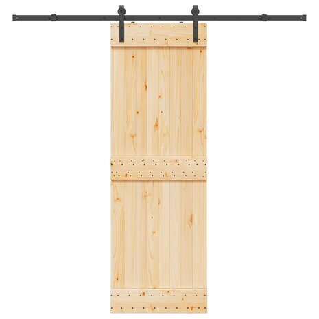 Schuifdeur met beslag 70x210 cm massief grenenhout 1