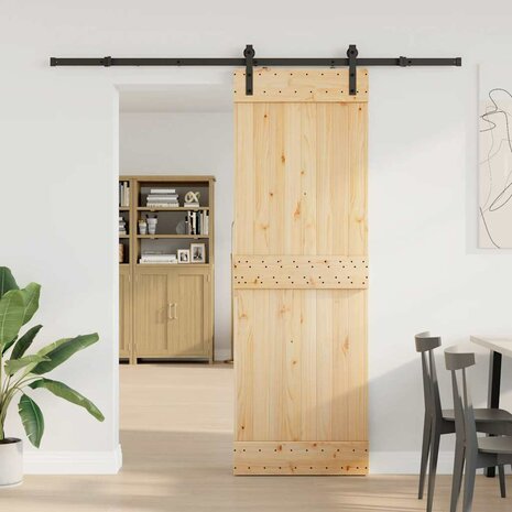 Schuifdeur met beslag 70x210 cm massief grenenhout 2
