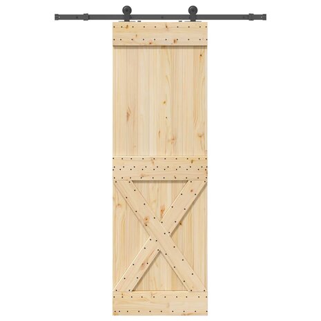 Schuifdeur met beslag 70x210 cm massief grenenhout 1