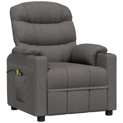 Massagestoel elektrisch stof donkergrijs 3