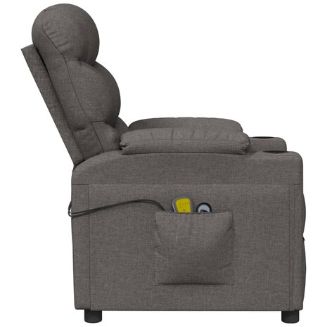 Massagestoel elektrisch stof donkergrijs 5