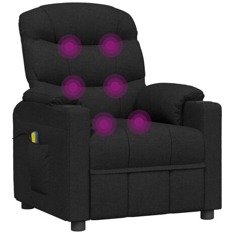Massagestoel elektrisch stof zwart 7