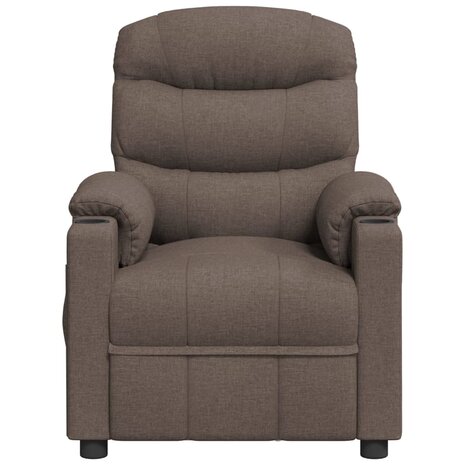Massagestoel elektrisch stof taupe 3