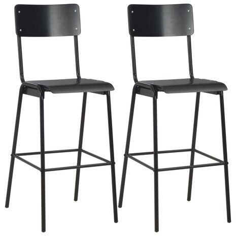 3-delige Barset staal zwart 7