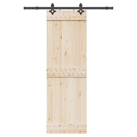 Doos met onderdelen voor schuifdeur 152,5 cm staal zwart 1