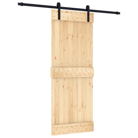 Schuifdeur met beslag 80x210 cm massief grenenhout 2