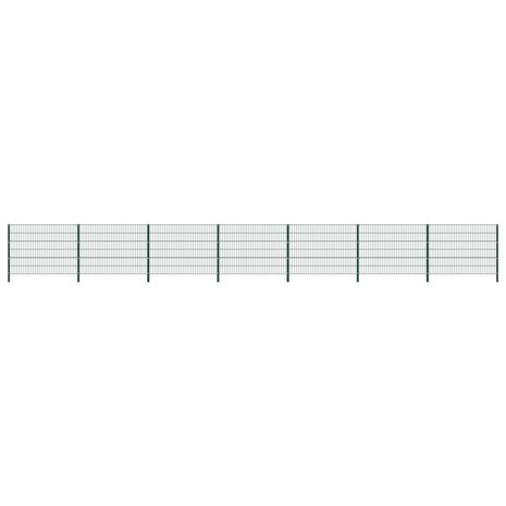 Schuttingpaneel met palen 11,9x1,2 m ijzer groen 1