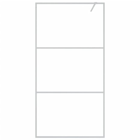 Inloopdouchewand 100x195 cm transparant ESG-glas zilverkleurig 3