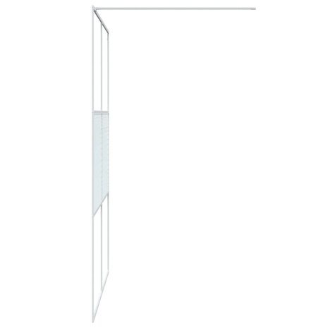 Inloopdouchewand 140x195 cm transparant ESG-glas wit 4