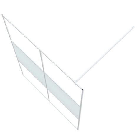 Inloopdouchewand 140x195 cm transparant ESG-glas wit 5