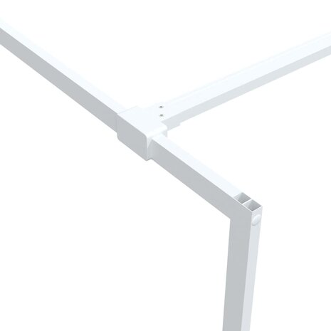 Inloopdouchewand 140x195 cm transparant ESG-glas wit 6