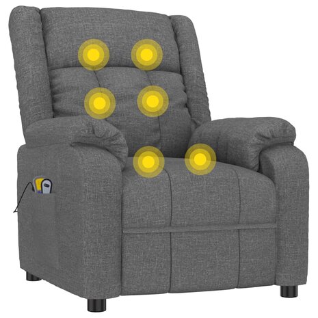 Massagestoel elektrisch stof donkergrijs 8