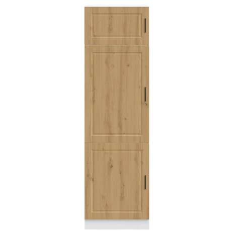 Keukenkast Porto bewerkt hout artisanaal eikenkleur 3