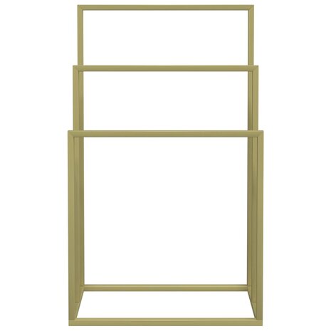 Handdoekenrek vrijstaand 48x24x79 cm ijzer goudkleurig 3