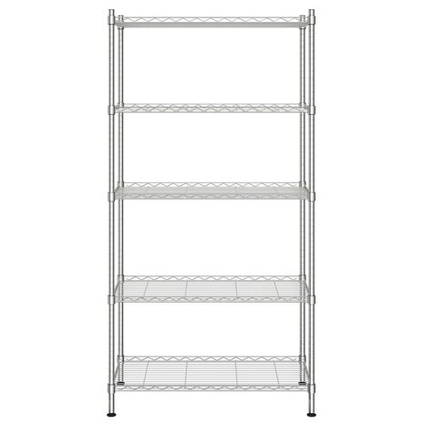 Opbergrek 5-laags 250 kg 90x35x180 cm chroomkleurig 3