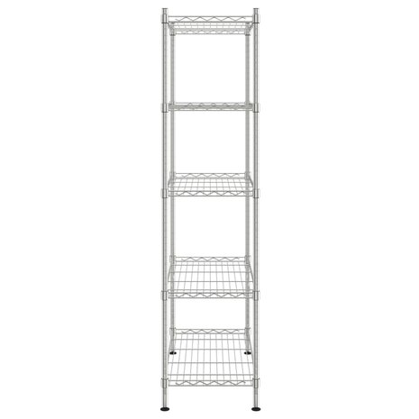 Opbergrek 5-laags 250 kg 90x35x180 cm chroomkleurig 4
