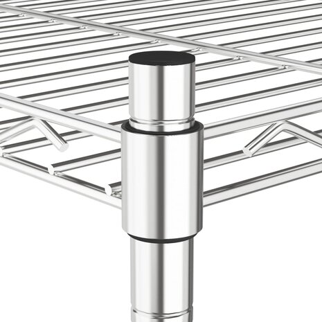 Opbergrek 5-laags 250 kg 90x35x180 cm chroomkleurig 5