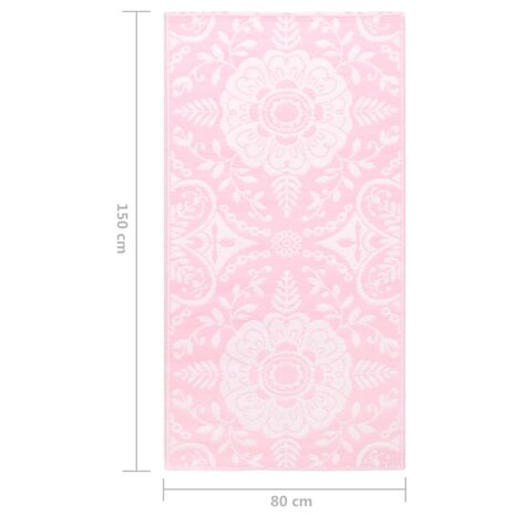Buitenkleed ARAKIL 80x150 cm PP roze 7