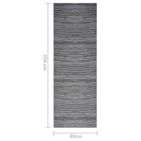 Buitenkleed ARAKIL 80x250 cm polypropeen antracietkleurig 6