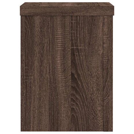 Plantenstandaards 2 st 15x15x20 cm bewerkt hout bruin eiken 5