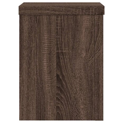Plantenstandaards 2 st 15x15x20 cm bewerkt hout bruin eiken 6