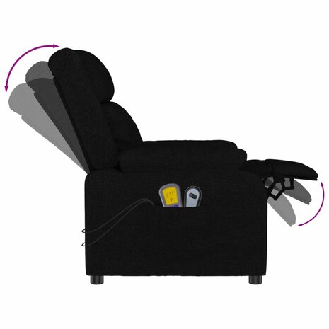 Massagestoel elektrisch stof zwart 7