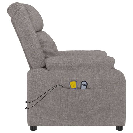 Massagestoel elektrisch stof taupe 5