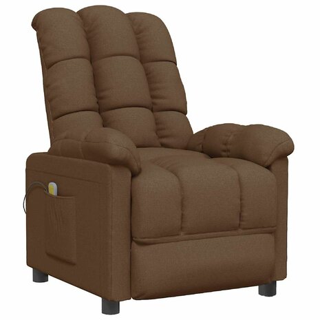 Massagestoel stof bruin 2