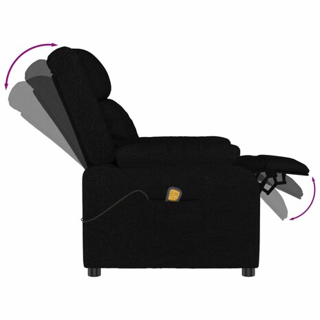 Massagestoel stof zwart 5