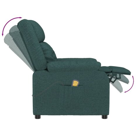 Massagestoel stof donkergroen 5