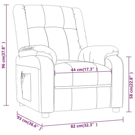 Massagestoel stof taupe 9