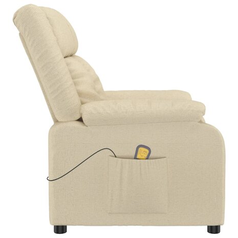 Massagestoel stof crèmekleurig 4