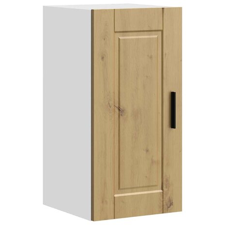 Keukenwandkast Porto bewerkt hout artisanaal eikenkleur 2