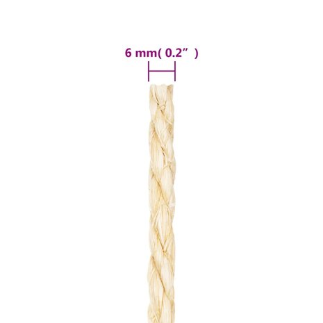 Touw 6 mm 25 m 100% sisal 4