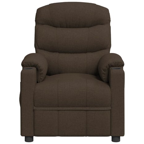 Massagestoel stof donkerbruin 3
