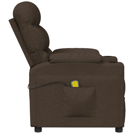 Massagestoel stof donkerbruin 4